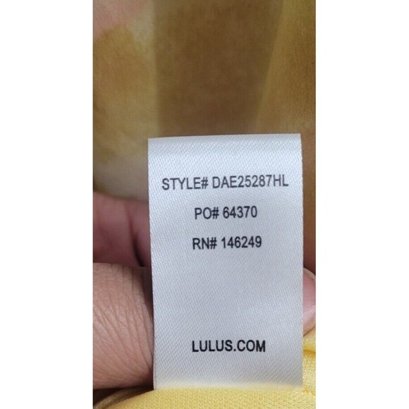 Lulu's Full of Sunshine Yellow Tie-Dye Strapless Maxi Dress M, New, Retails $69 - Picture 6 of 11